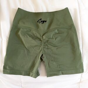 Sago Seamless Gym Shorts - Sage Green
